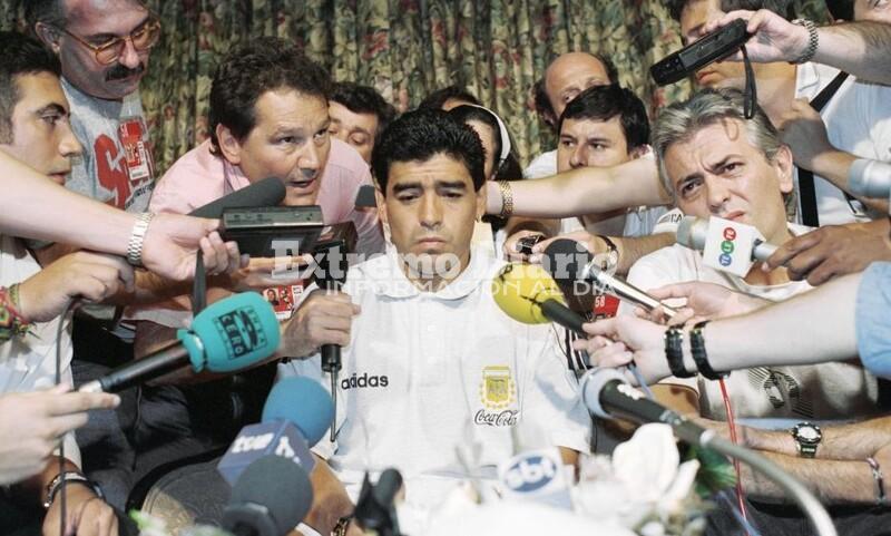 Imagen de �Me cortaron las piernas�: En 1994 Maradona jug&oacute; el &uacute;ltimo partido con la camiseta argentina