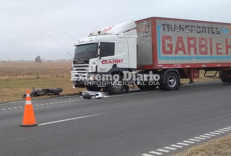 Imagen de Sobre autopista: Accidente con dos heridos de gravedad