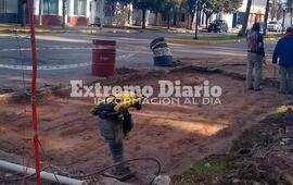 Imagen de Fighiera: Bacheo en San Mart&iacute;n y Ameghino