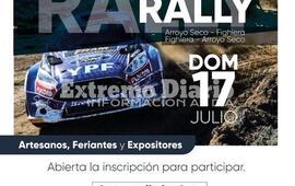 Imagen de Registro de artesanos, feriantes y expositores para el cierre del Rally Arroyo Seco-Fighiera