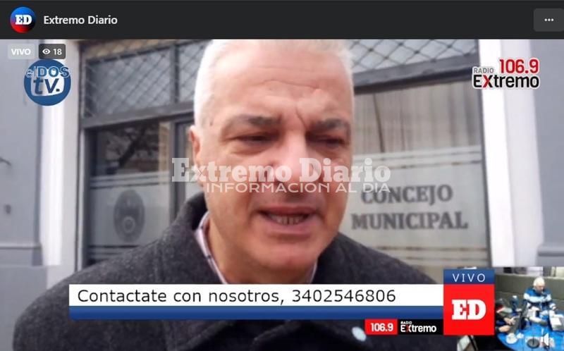 Esper brind&oacute; declaraciones para 106.9 antes de ingresar a la reuni&oacute;n.