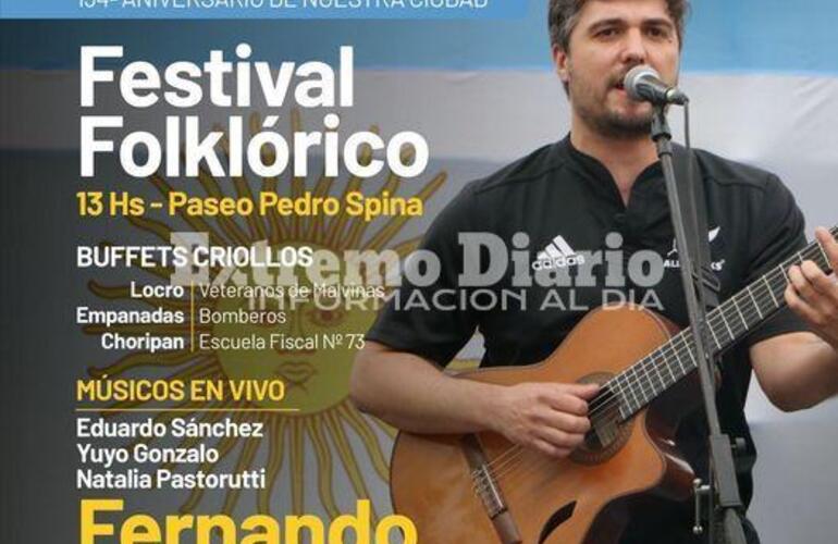 Imagen de 9 de julio: Fernando Espinosa actuar&aacute; en el Festival Folkl&oacute;rico