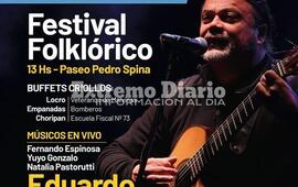 Imagen de 9 de julio: Eduardo Sanchez actuar&aacute; en el Festival Folkl&oacute;rico
