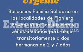 Imagen de Convocatoria urgente de familia solidaria