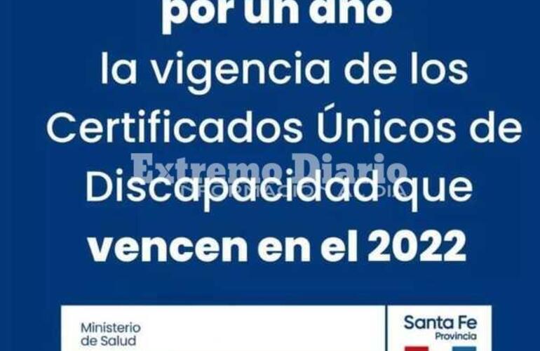 Imagen de Prórroga en el vencimiento de los certificados de discapacidad