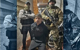 El detenido en el aguantadero de barrio La Cer&aacute;mica.