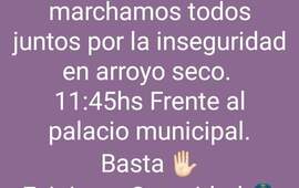 Imagen de Convocan a manifestaci&oacute;n con pedido de m&aacute;s seguridad
