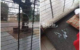 Imagen de A piedrazos: Da&ntilde;aron vidriera de un negocio