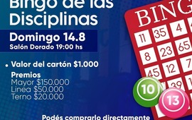 Imagen de Se viene el Bingo de Disciplinas de A.S.A.C. para el domingo 14/08.