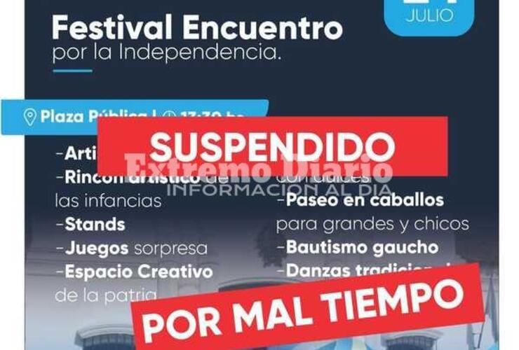 Imagen de Fighiera: Se suspendió el Festival encuentro de la Independencia