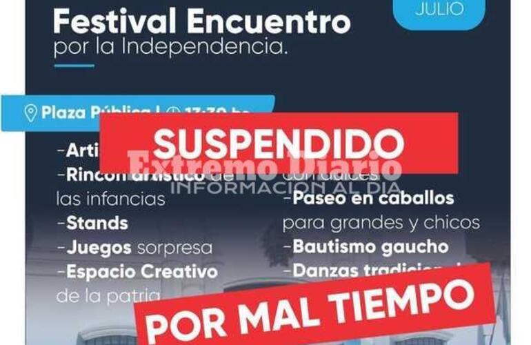 Imagen de Fighiera: Se suspendió el Festival encuentro de la Independencia