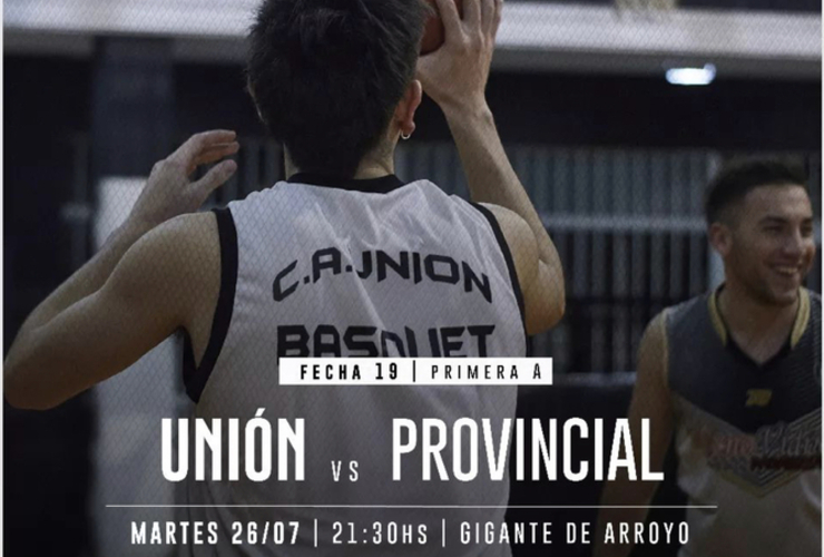 Imagen de Básquet: Unión recibe a Provincial por la fecha 19 del torneo de Primera A.