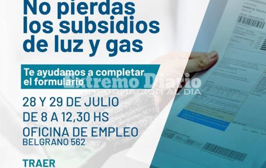 Imagen de Segmentaci&oacute;n energ&eacute;tica: La Municipalidad ayudar&aacute; a completar los formularios