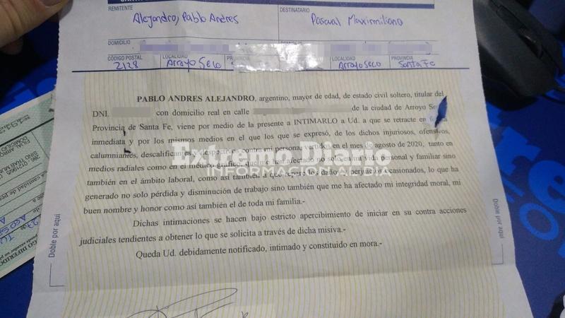 La misiva que lleg&oacute; en estos d&iacute;as al semanario