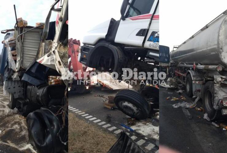 Bomberos Voluntarios trabajaron en el lugar.