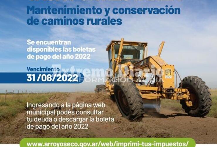 Imagen de Tasa por Hectárea: mantenimiento y conservación de caminos rurales