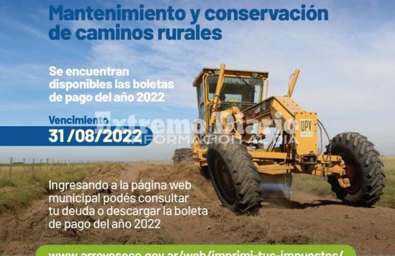 Imagen de Tasa por Hectárea: mantenimiento y conservación de caminos rurales