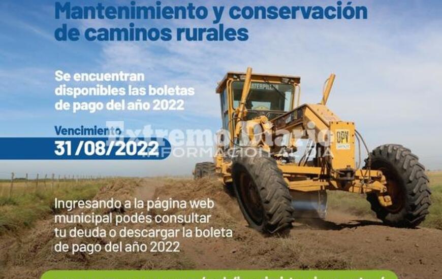 Imagen de Tasa por Hect&aacute;rea: mantenimiento y conservaci&oacute;n de caminos rurales