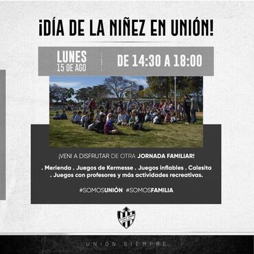 Imagen de El 15/08, Unión realizará su festejo por el Día de la Niñez.