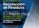 Imagen de El domingo y el lunes no habrá recolección de residuos en Arroyo Seco