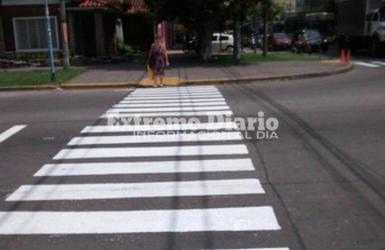 Imagen de Proponen la demarcación de sendas peatonales en lugares de alto tránsito