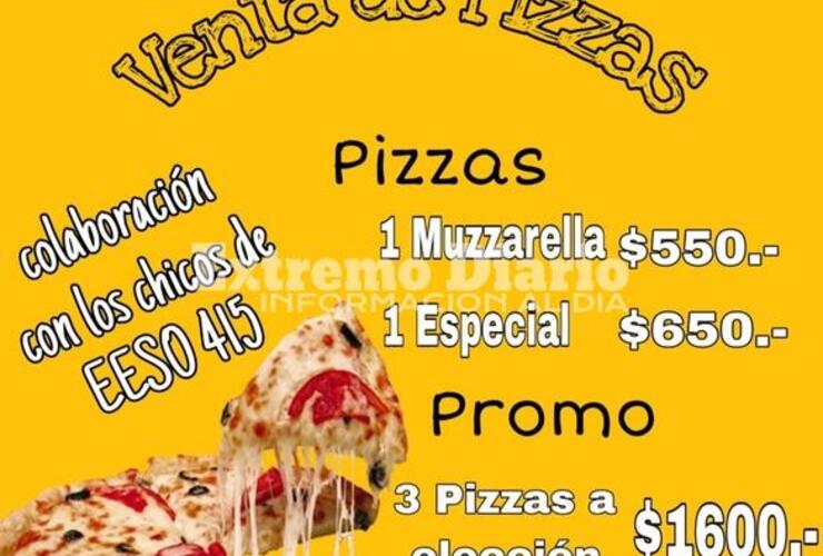 Imagen de Venta de pizzas para colaborar con alumnos de la escuela Comercial