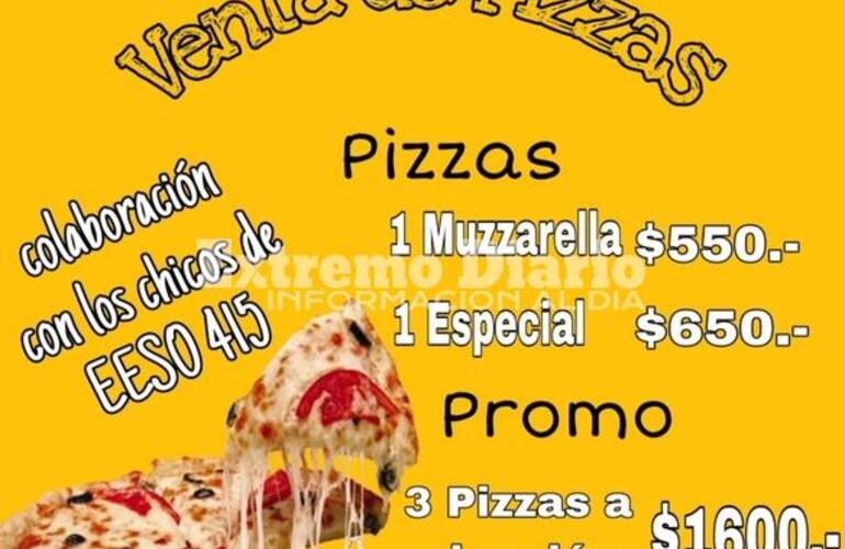 Imagen de Venta de pizzas para colaborar con alumnos de la escuela Comercial