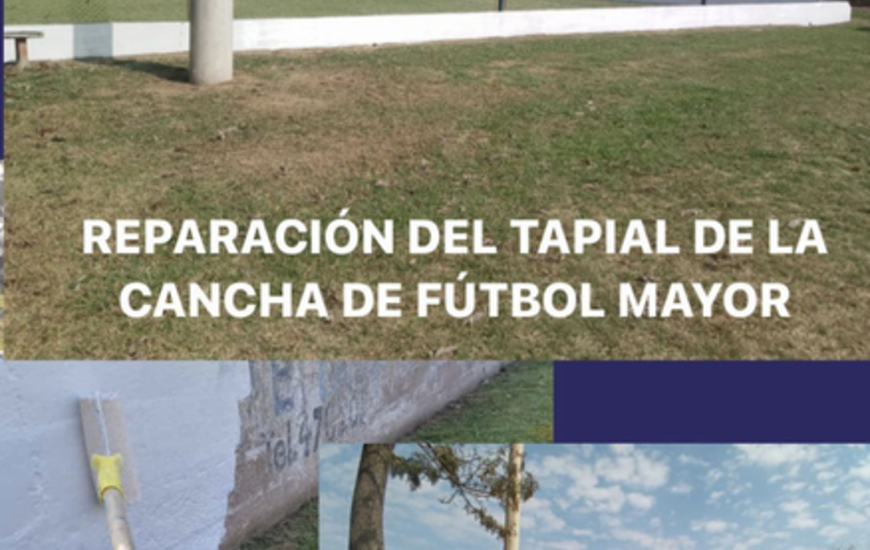 Imagen de Central Argentino contin&uacute;a con obras. Esta vez, realiz&oacute; reparaci&oacute;n del tapial de la cancha de f&uacute;tbol mayor.