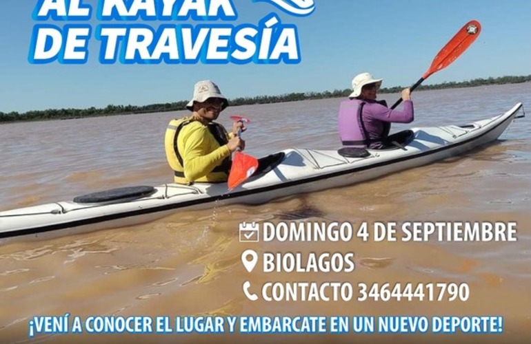 Imagen de El 4/09, se realizará la Iniciación al Kayak de travesía en BioLagos.