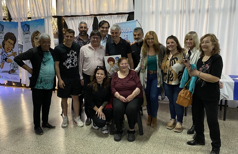 Ricardo Giusti disfrutó el homenaje junto a sus seres queridos.