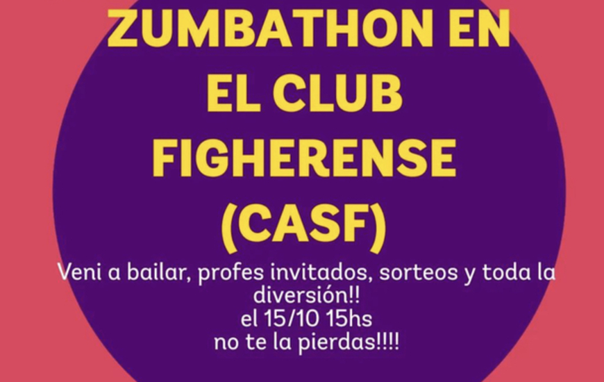 Imagen de Sportivo Figherense y la profesora de Zumba, Mar&iacute;a Laura Alviso, organizar&aacute;n un �Zumbathon� para el 15/10.