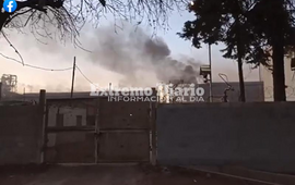 Imagen de General Lagos: Incendio en la planta de Dreyfus