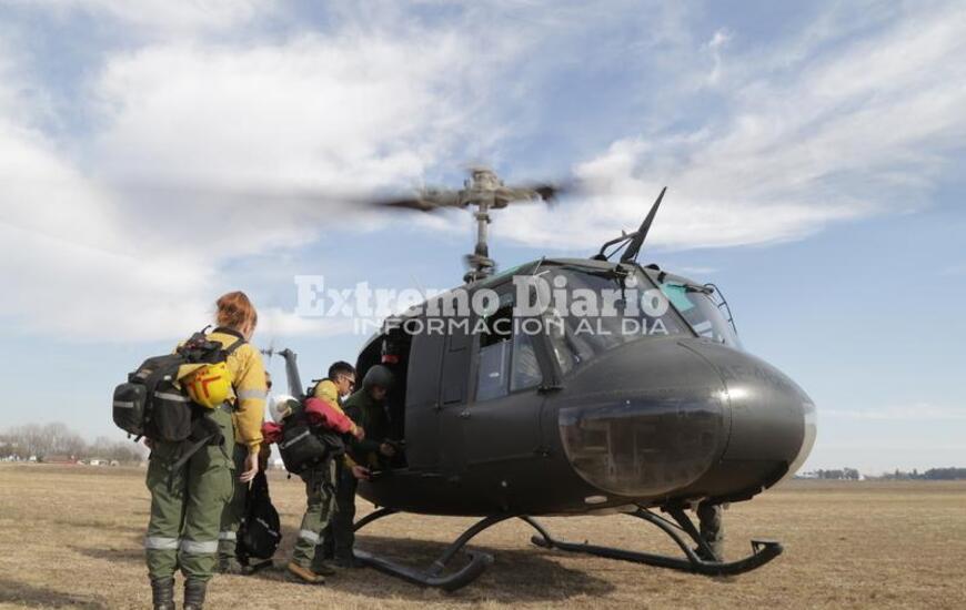 Imagen de Contin&uacute;a el combate de incendios desde Alvear
