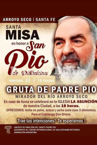 Imagen de Misa en honor a San P&iacute;o en la Gruta de Mirador del R&iacute;o