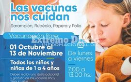 Imagen de Fighiera: Campa&ntilde;a de vacunaci&oacute;n contra el sarampi&oacute;n, rub&eacute;ola, paperas y poliomielitis
