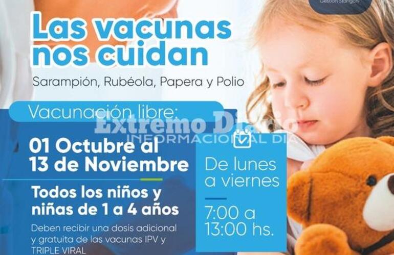 Imagen de Fighiera: Campaña de vacunación contra el sarampión, rubéola, paperas y poliomielitis