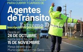 Imagen de Agentes de Tr&aacute;nsito: El 26 de octubre abrir&aacute; el concurso para cubrir siete puestos