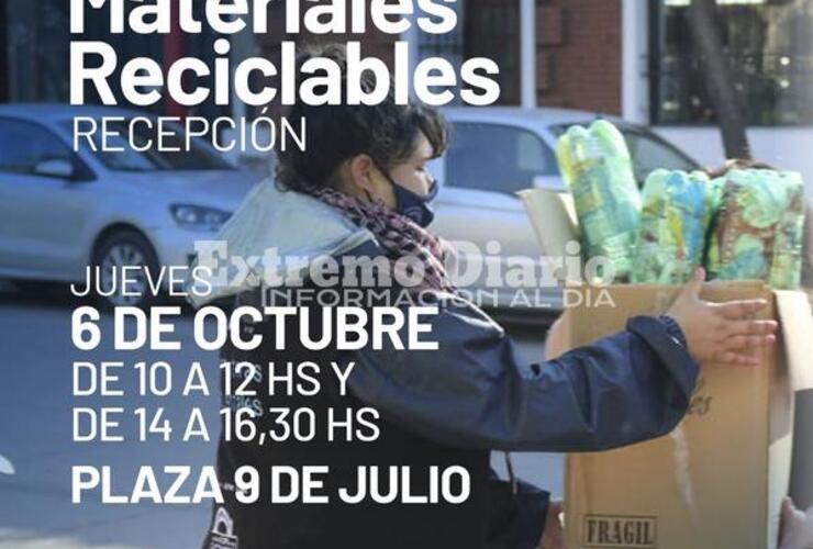 Imagen de Nueva jornada de recepción de materiales reciclables