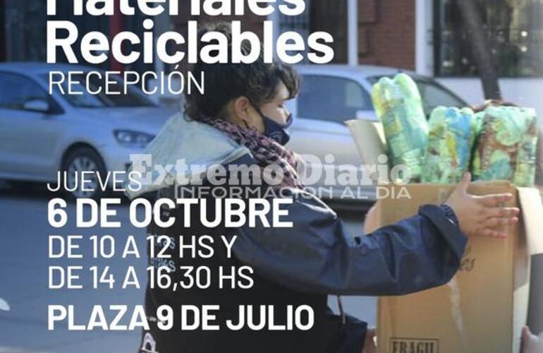 Imagen de Nueva jornada de recepción de materiales reciclables