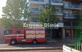 La autobomba en el lugar.