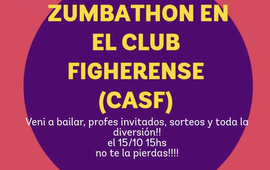 Imagen de 15 de Octubre, Zumbathon en Sportivo Figherense.