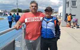 Imagen de Atletismo: Sergio Macedro y Fernando Z&aacute;rate, compitieron en el Campeonato Nacional de San Luis.