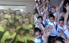 Imagen de Alumnas de MG Ritmos de Central Argentino de Fighiera, participaron en evento AMICI en el Teatro Broadway.