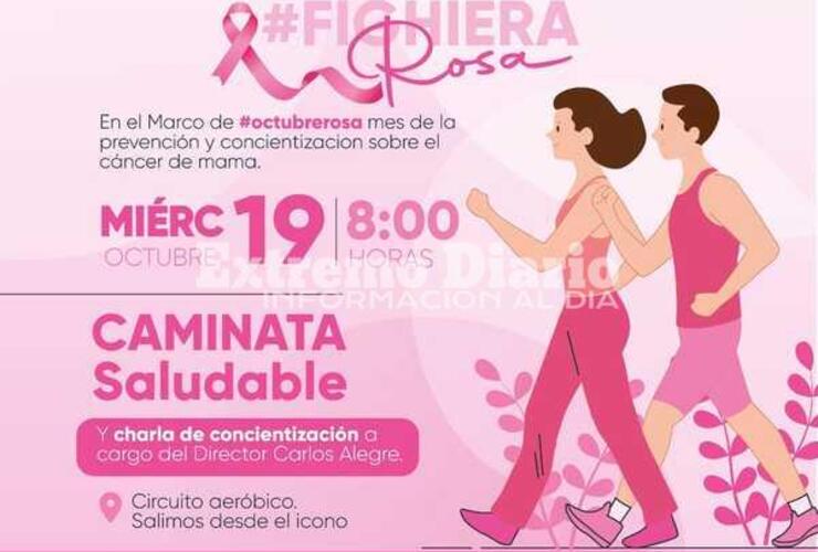 Imagen de Octubre rosa: Caminata saludable en Fighiera