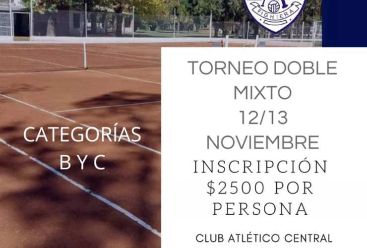 Imagen de Central Argentino de Fighiera, realizará un torneo de Tenis en Dobles Mixto.