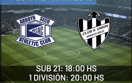 Imagen de A.S.A.C. y C.A.U. jugar&aacute;n ma&ntilde;ana martes, Sub-21 18 hs y 1era Divisi&oacute;n 20 hs.