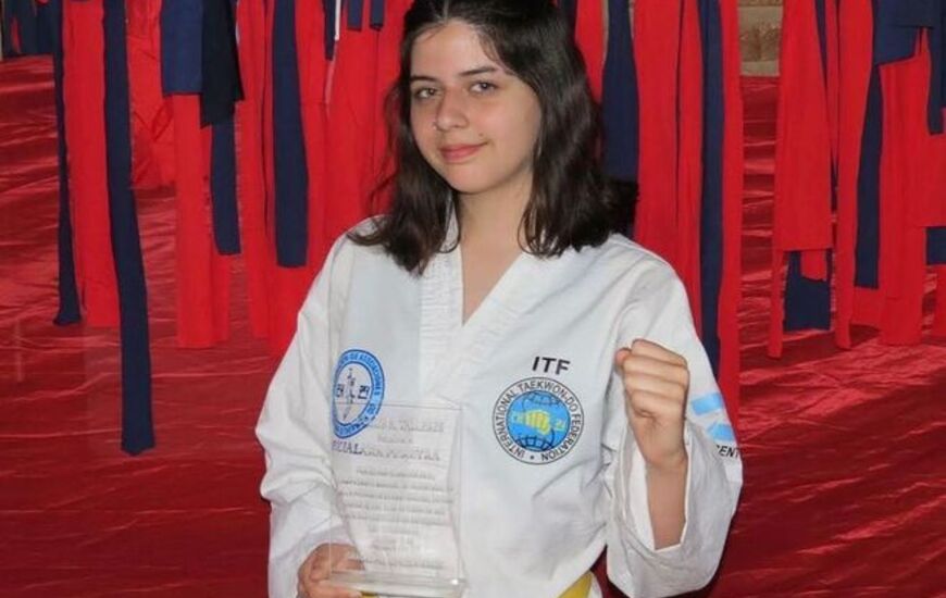 Imagen de Lara Pereyra fue reconocida por el Club Talleres por sus logros obtenidos en la Copa del Mundo ITF