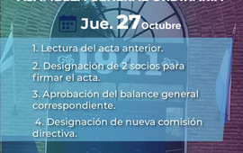 Imagen de Central Argentino de Fighiera, realiza una Convocatoria para una Asamblea General Ordinaria, el d&iacute;a 27/10.