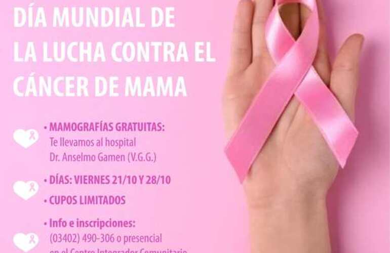 Las mamograf&iacute;as se realizar&aacute;n el 21 y 28/10.
