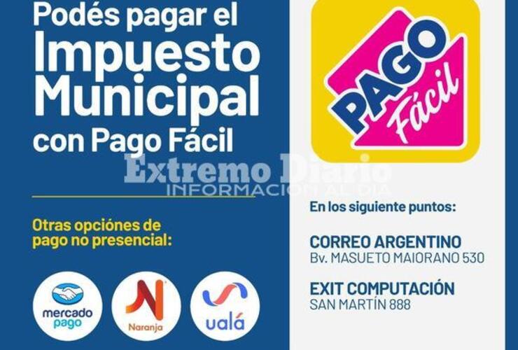 Imagen de El impuesto municipal se podrá pagar con pago facil